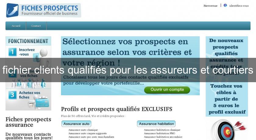 fichier clients qualifiés pour les assureurs et courtiers fichier clients qualifiés pour les assureurs et courtiers