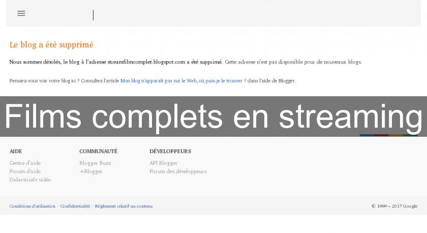Films complets en streaming Films complets en streaming