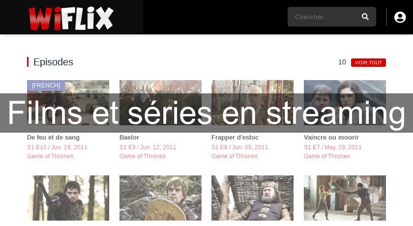 Films et séries en streaming