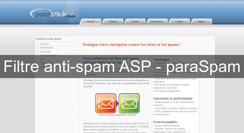 Filtre anti-spam ASP - paraSpam