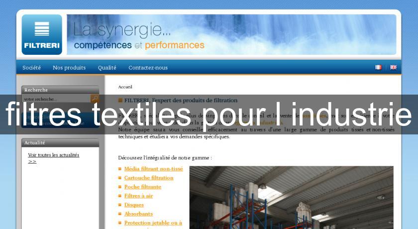filtres textiles pour l'industrie filtres textiles pour l'industrie