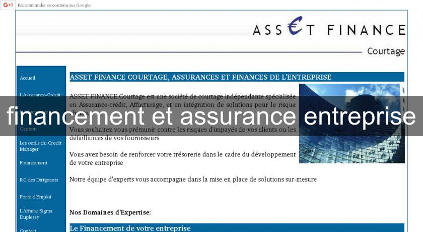 financement et assurance entreprise financement et assurance entreprise