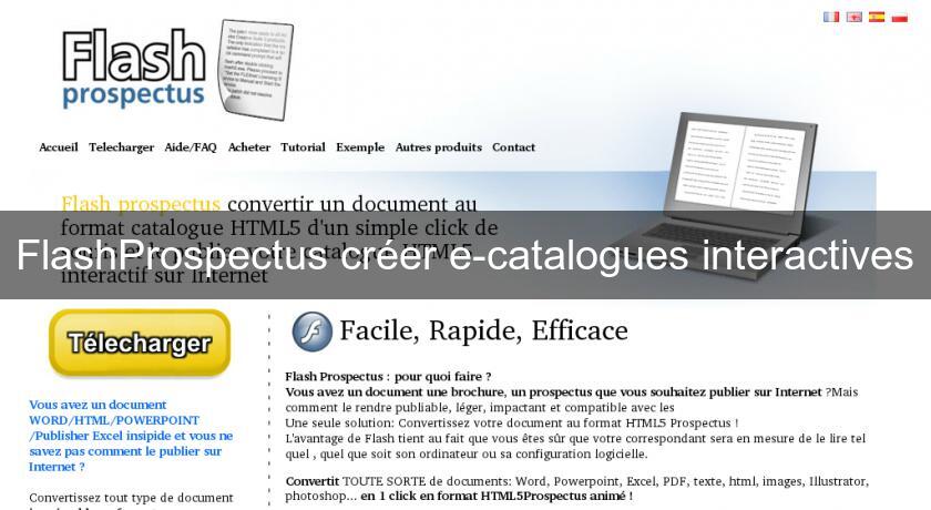 FlashProspectus créer e-catalogues interactives