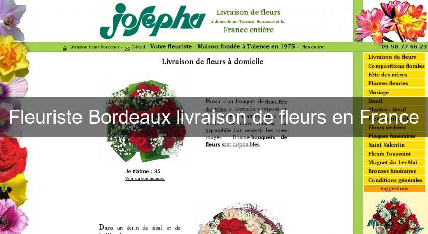 Fleuriste Bordeaux livraison de fleurs en France