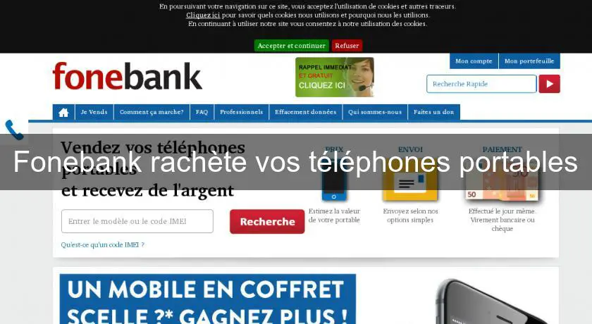 Fonebank rachète vos téléphones portables