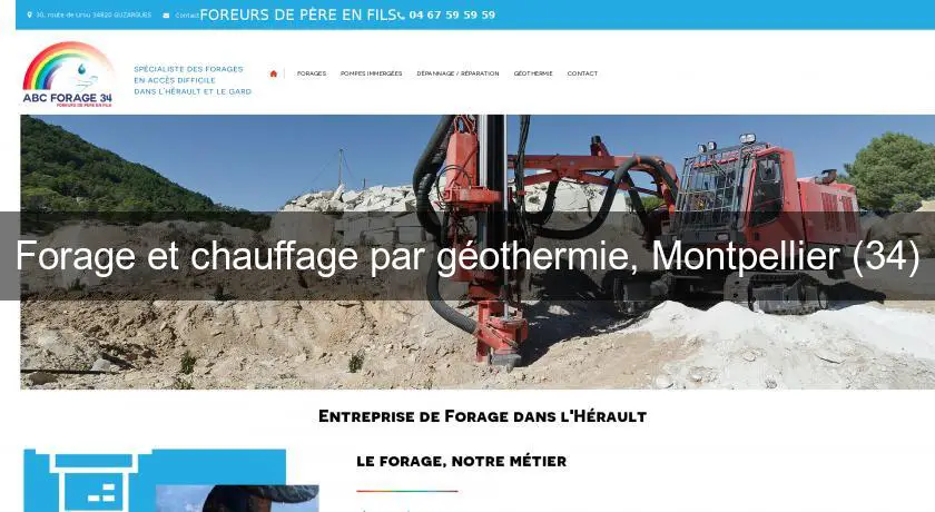 Forage et chauffage par géothermie, Montpellier (34)