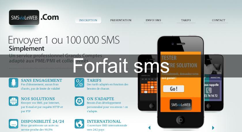 Forfait sms Forfait sms
