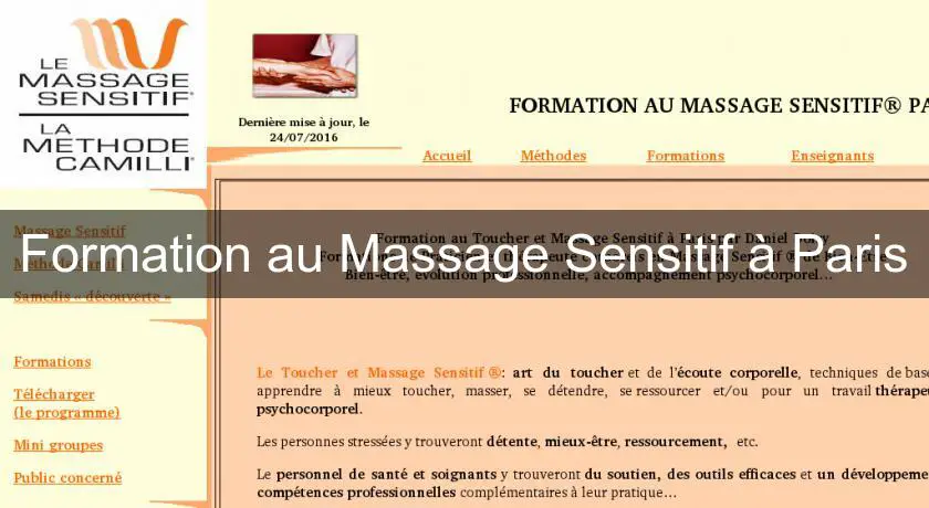 Formation au Massage Sensitif à Paris