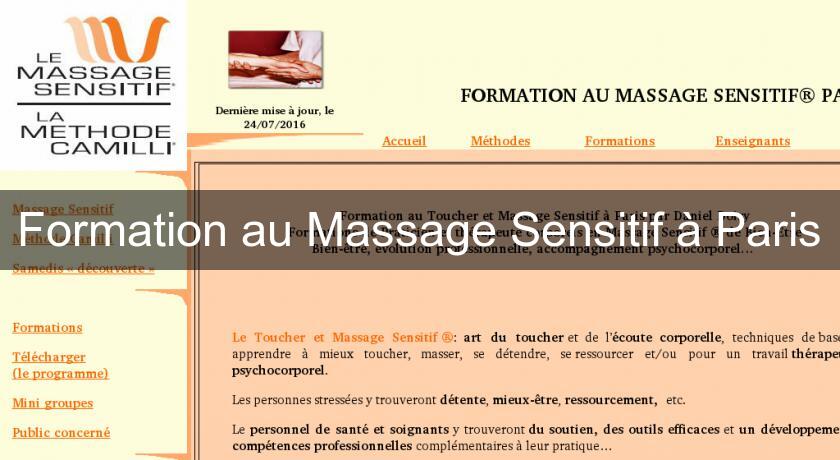 Formation au Massage Sensitif à Paris Formation au Massage Sensitif à Paris