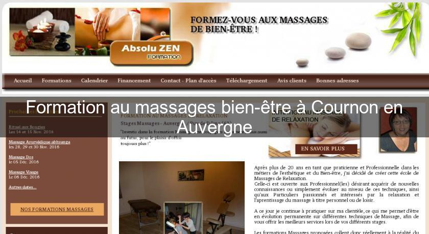 Formation au massages bien-être à Cournon en Auvergne Formation au massages bien-être à Cournon en Auvergne