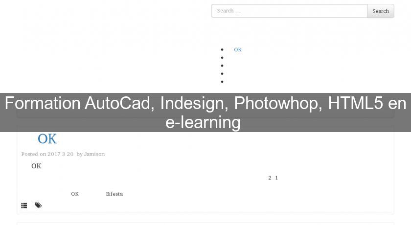 Formation AutoCad, Indesign, Photowhop, HTML5 en e-learning 