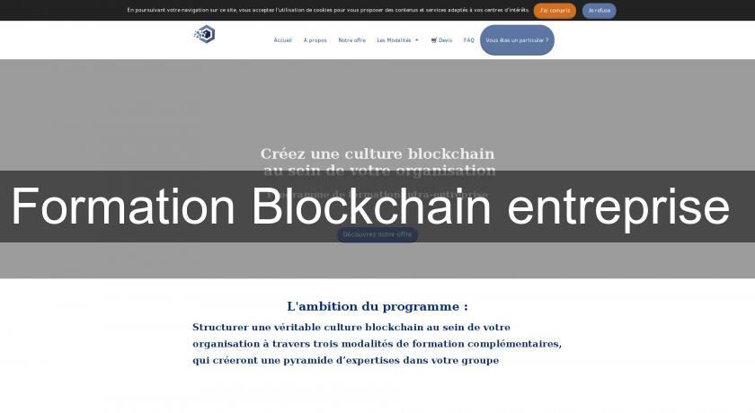 Formation Blockchain entreprise 