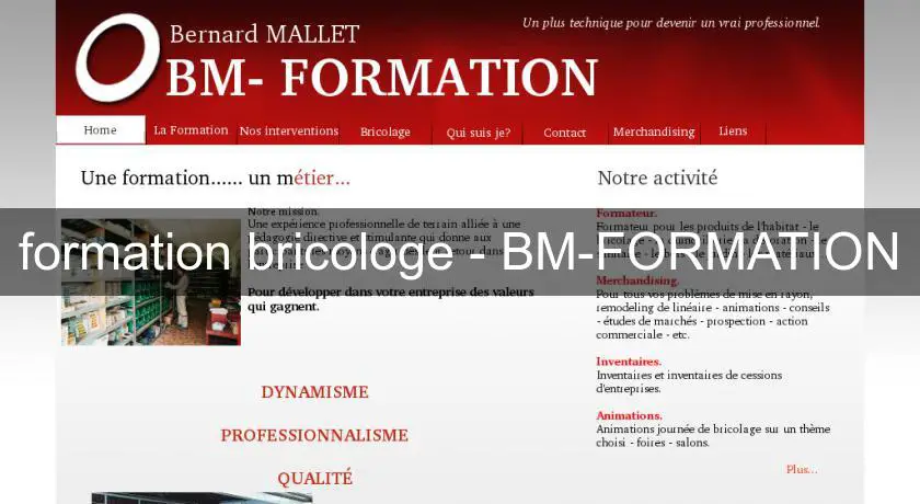 formation bricologe - BM-FORMATION