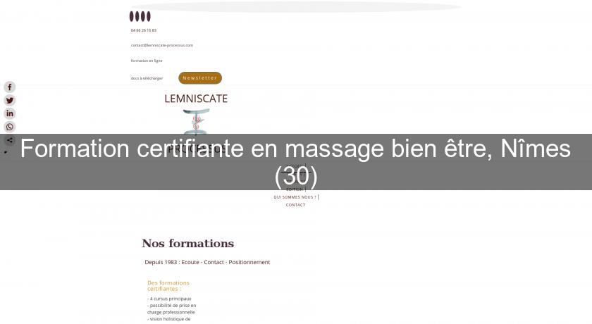Formation certifiante en massage bien être, Nîmes (30)