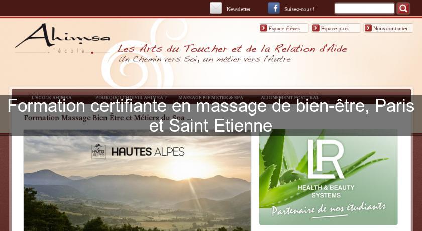 Formation certifiante en massage de bien-être, Paris et Saint Etienne Formation certifiante en massage de bien-être, Paris et Saint Etienne