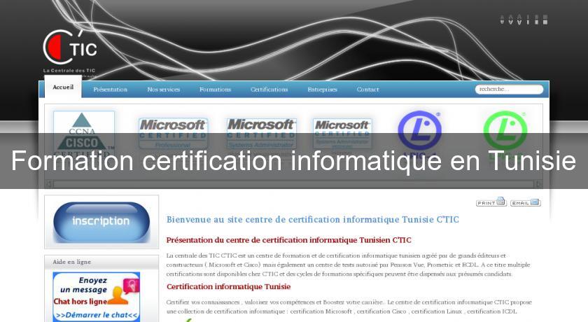 Formation certification informatique en Tunisie Formation certification informatique en Tunisie