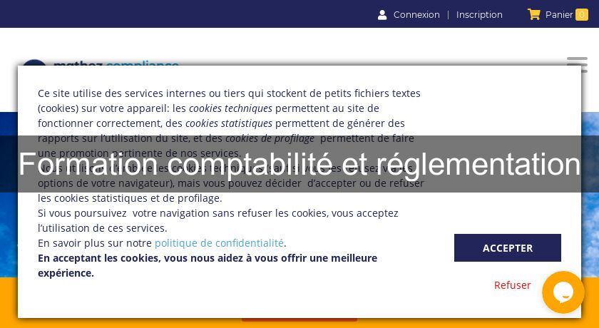 Formation comptabilité et réglementation