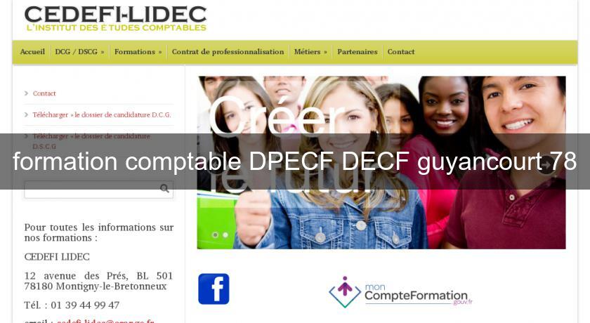 formation comptable DPECF DECF guyancourt 78 formation comptable DPECF DECF guyancourt 78
