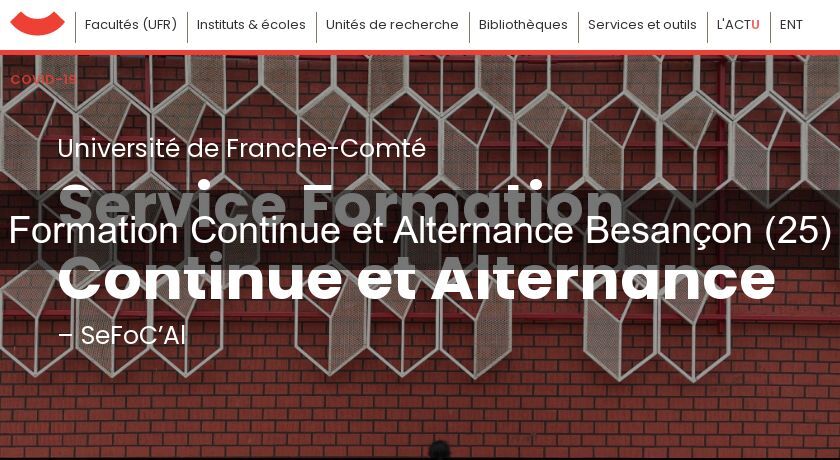 Formation Continue et Alternance Besançon (25) Formation Continue et Alternance Besançon (25)