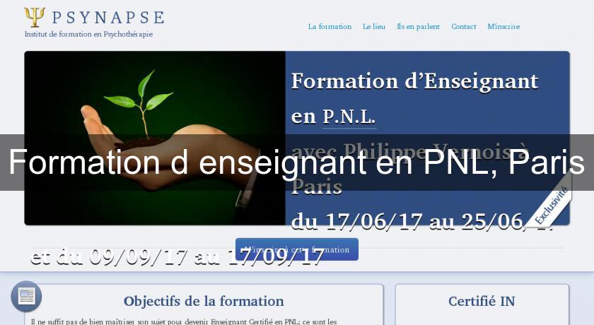 Formation d'enseignant en PNL, Paris Formation d'enseignant en PNL, Paris