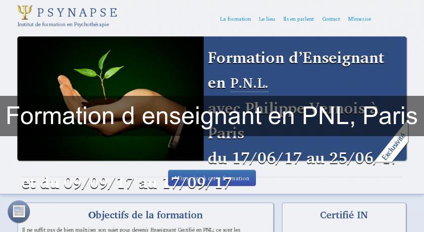 Formation d'enseignant en PNL, Paris