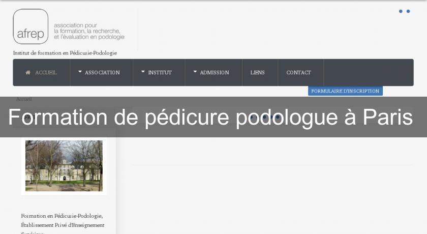 Formation de pédicure podologue à Paris 