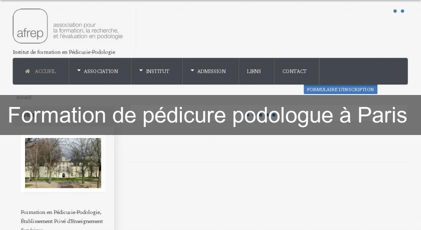 Formation de pédicure podologue à Paris Formation de pédicure podologue à Paris