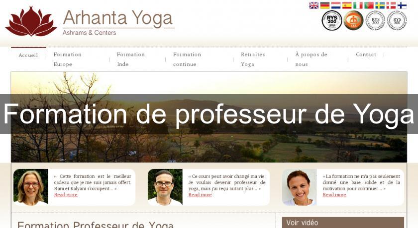 Formation de professeur de Yoga Formation de professeur de Yoga