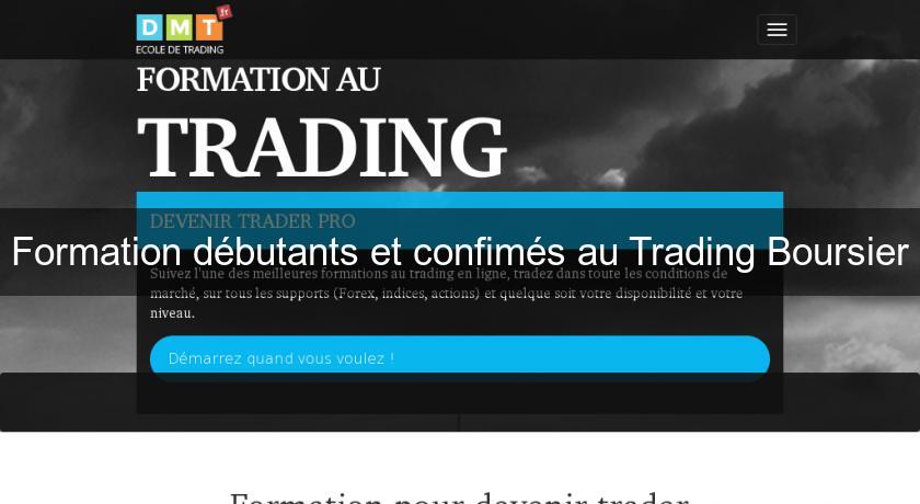 Formation débutants et confimés au Trading Boursier