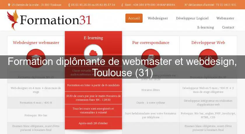 Formation diplômante de webmaster et webdesign, Toulouse (31)