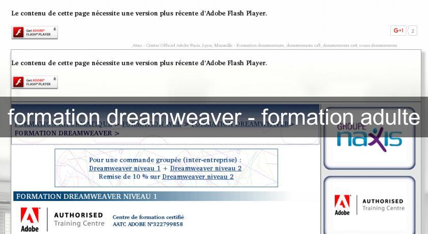 formation dreamweaver - formation adulte formation dreamweaver - formation adulte