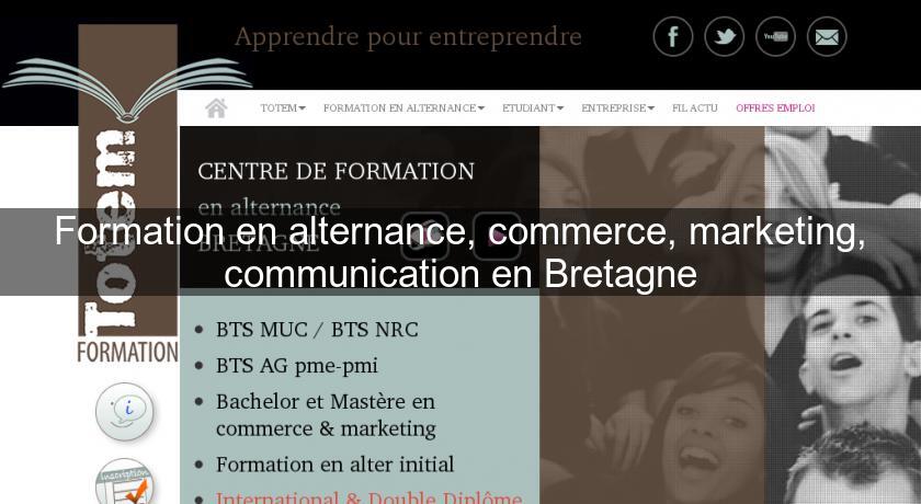 Formation en alternance, commerce, marketing, communication en Bretagne