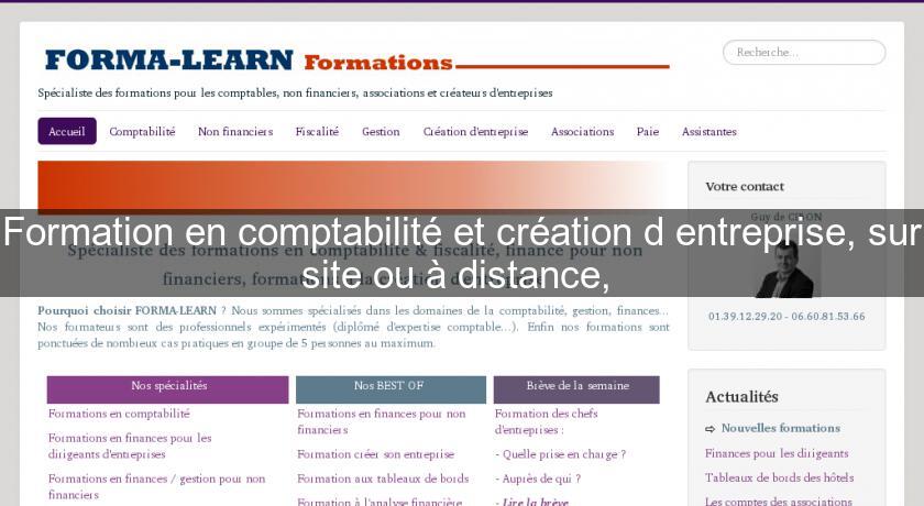 Formation en comptabilité et création d'entreprise, sur site ou à distance, 