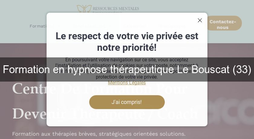 Formation en hypnose thérapeutique Le Bouscat (33)