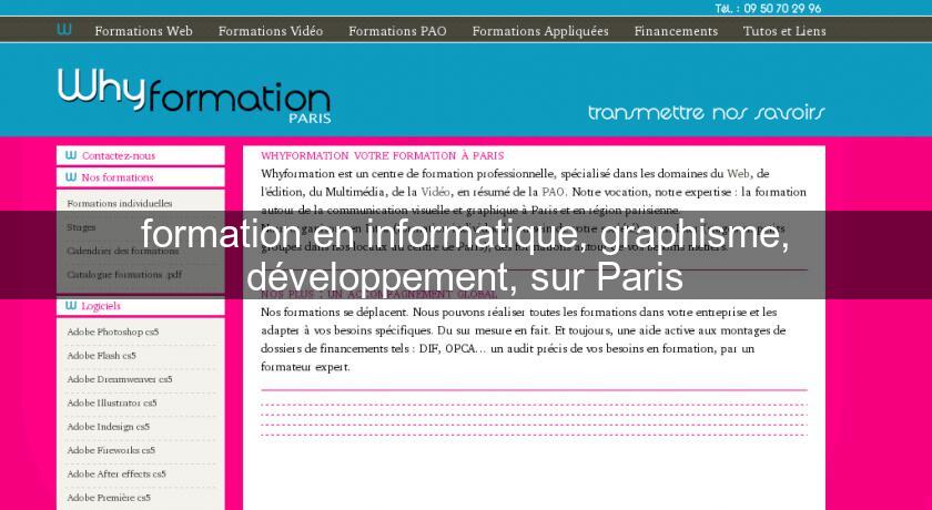 formation en informatique, graphisme, développement, sur Paris