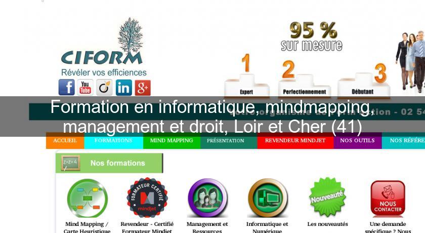 Formation en informatique, mindmapping, management et droit, Loir et Cher (41)