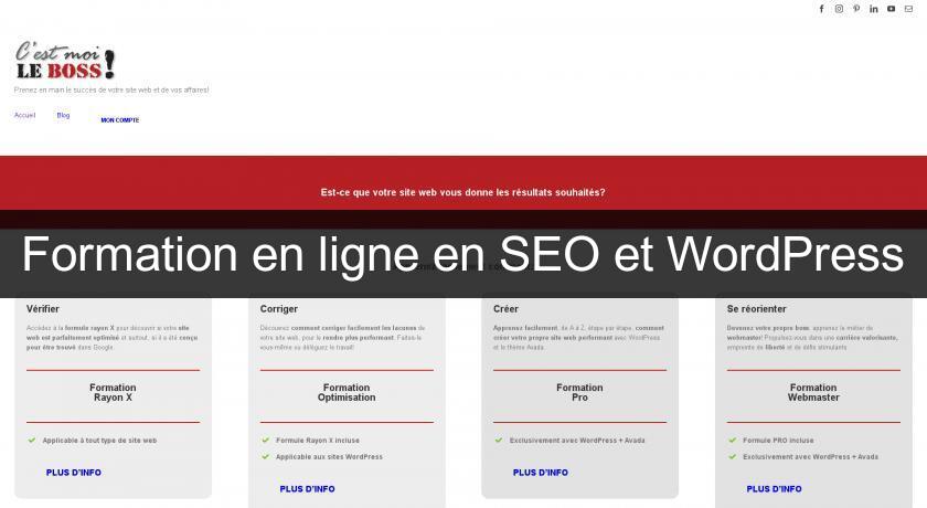 Formation en ligne en SEO et WordPress Formation en ligne en SEO et WordPress