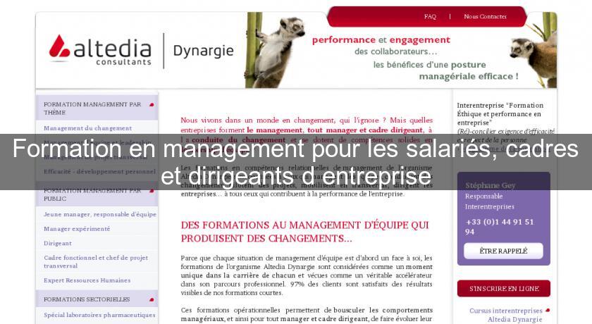 Formation en management pour les salariés, cadres et dirigeants d'entreprise Formation en management pour les salariés, cadres et dirigeants d'entreprise