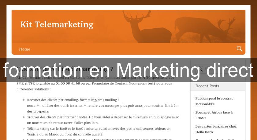 formation en Marketing direct