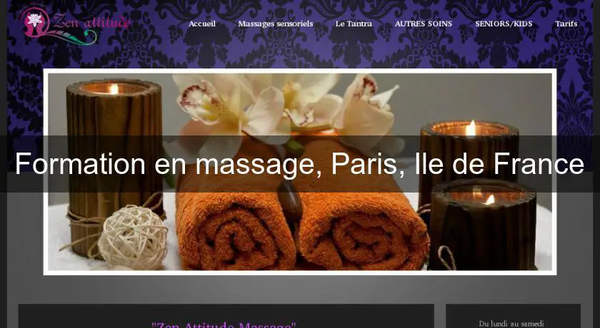 Formation en massage, Paris, Ile de France
