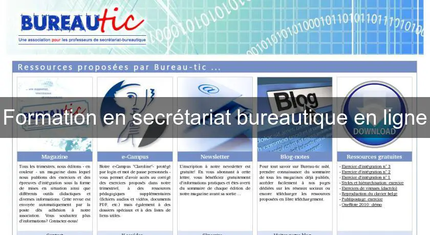 Formation en secrétariat bureautique en ligne