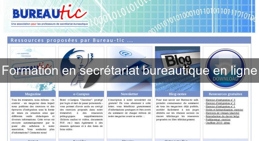 Formation en secrétariat bureautique en ligne Formation en secrétariat bureautique en ligne
