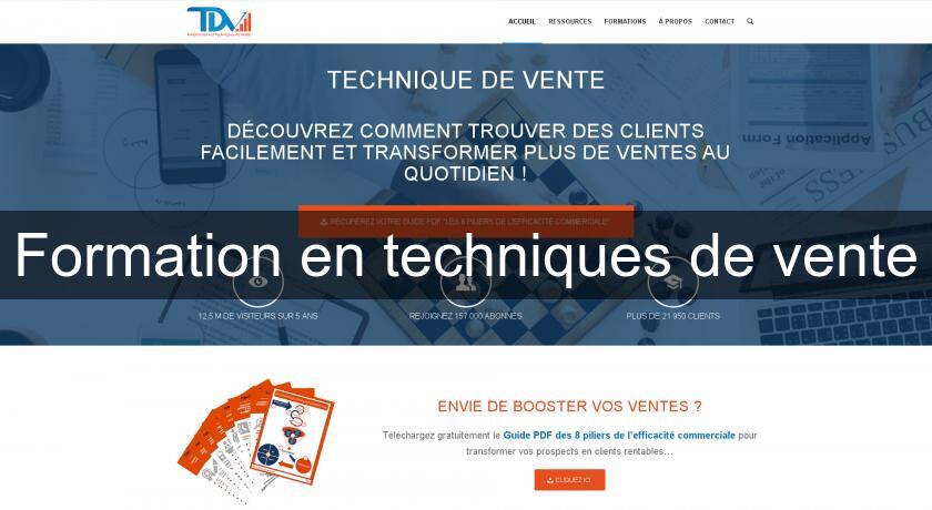 Formation en techniques de vente Formation en techniques de vente