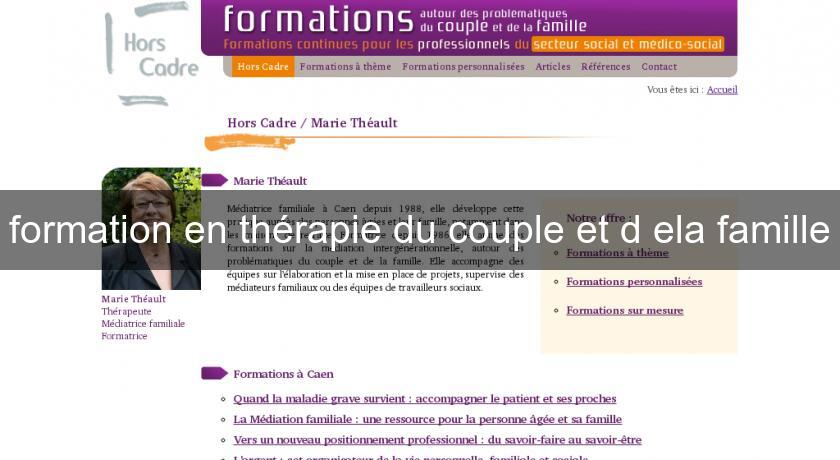 formation en thérapie du couple et d ela famille