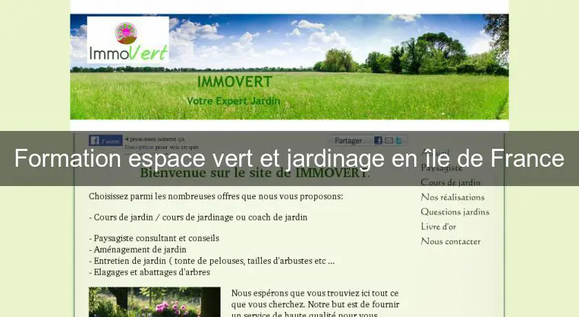 Formation espace vert et jardinage en île de France