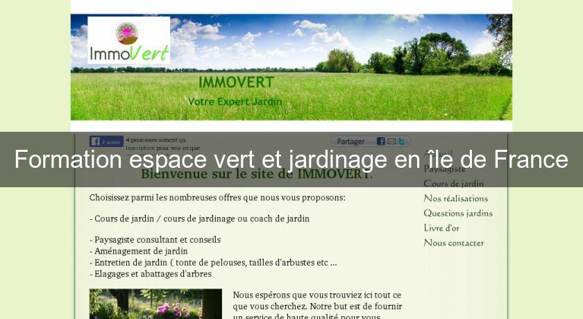 Formation espace vert et jardinage en île de France