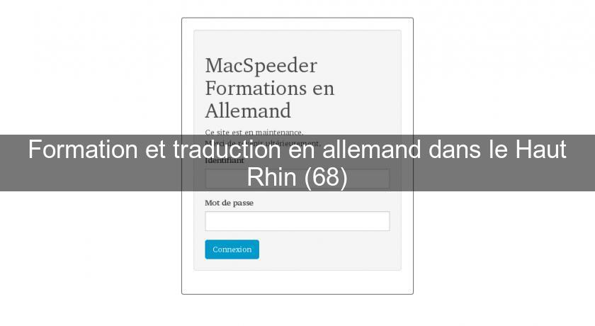 Formation et traduction en allemand dans le Haut Rhin (68)
