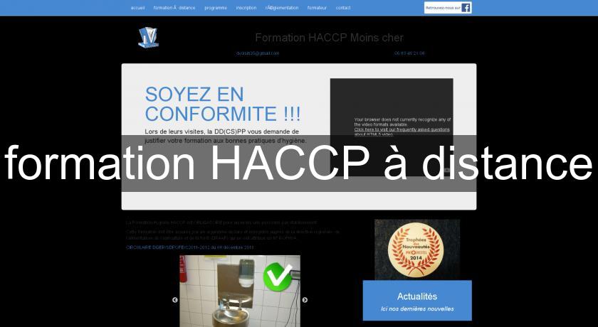 formation HACCP à distance formation HACCP à distance