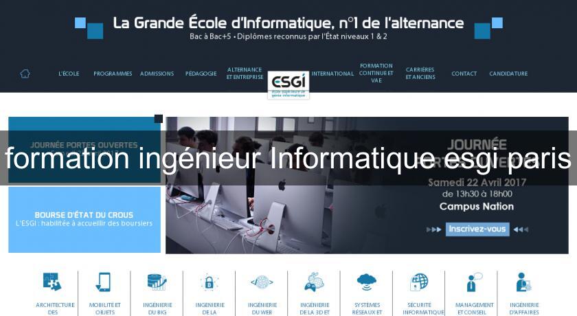 formation ingénieur Informatique esgi paris