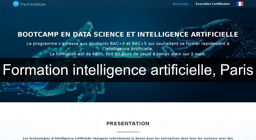 Formation intelligence artificielle, Paris Formation intelligence artificielle, Paris